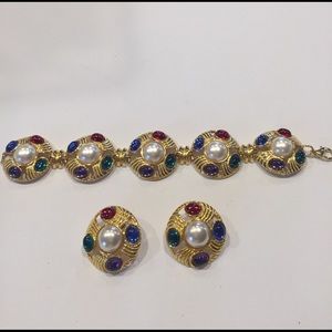 - Matching set bracelet and earrings. Re-listing did not sell.